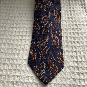 Christian Dior Monsieur Paisley Print 100% Silk Tie Made In The USA